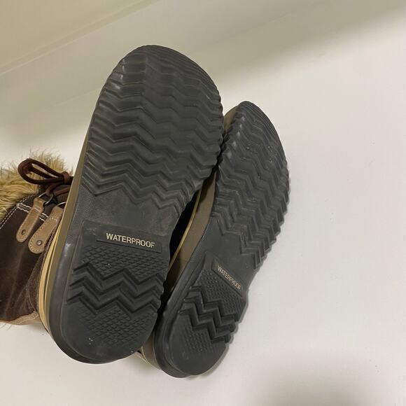 Sorel Joan of the Artic Winter Snow Boots Brown Size 7 - Picture 6 of 9